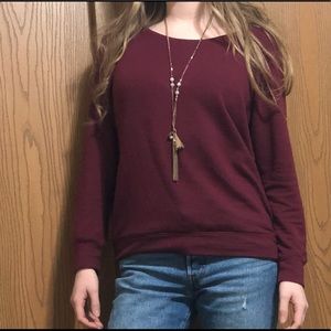 SOFT MAROON SWEATER